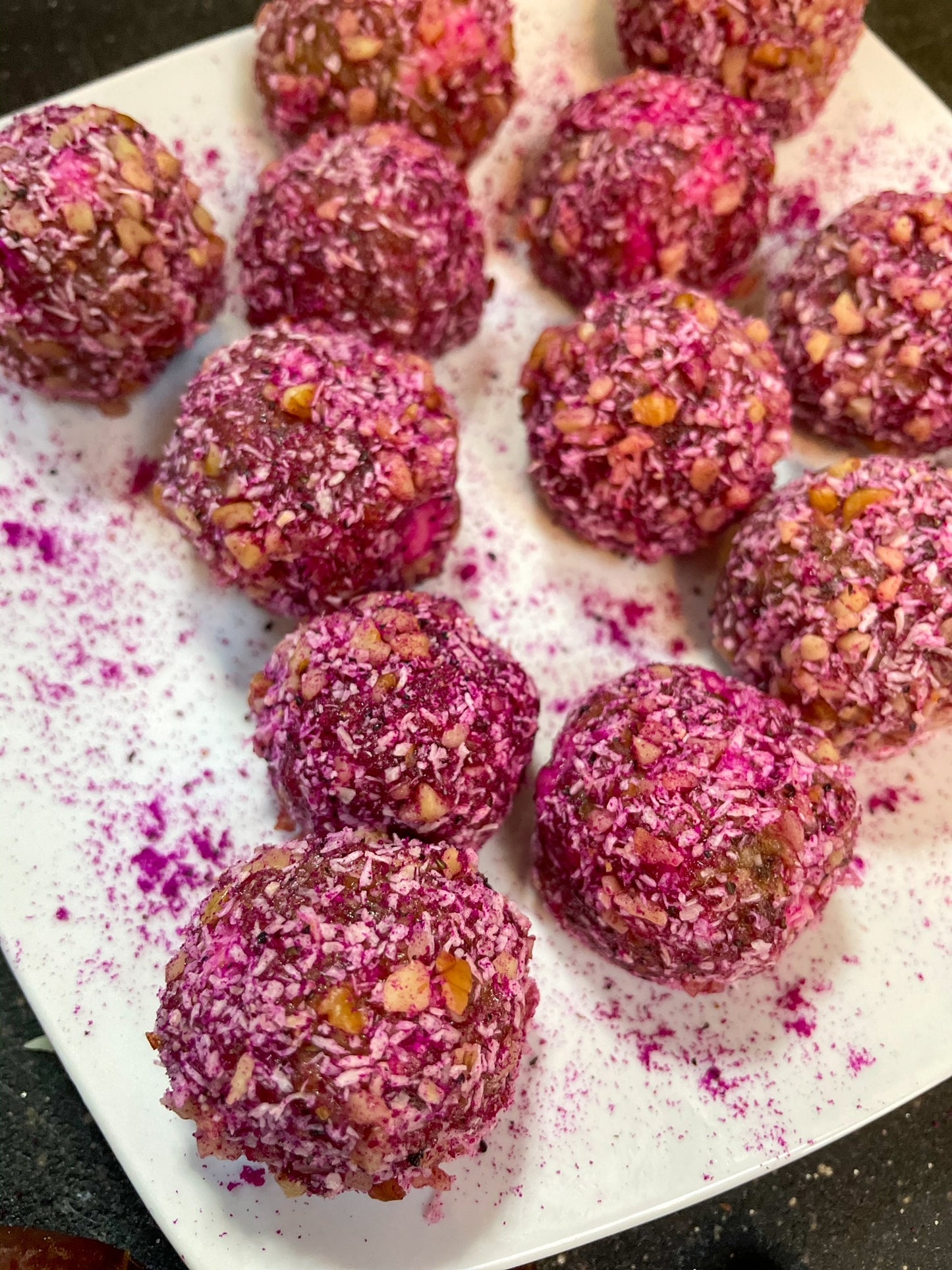 Pitaya and Protein Date Balls on Deck