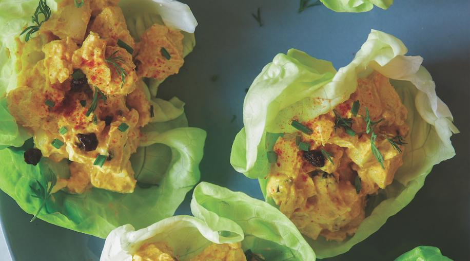 Curry Cashew Chicken Lettuce Cups