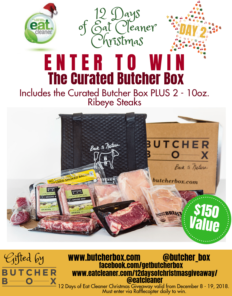 Win a Butcher Box This Holiday Season - Day 2 of the 12 Days of Eat Cleaner Christmas Giveaway