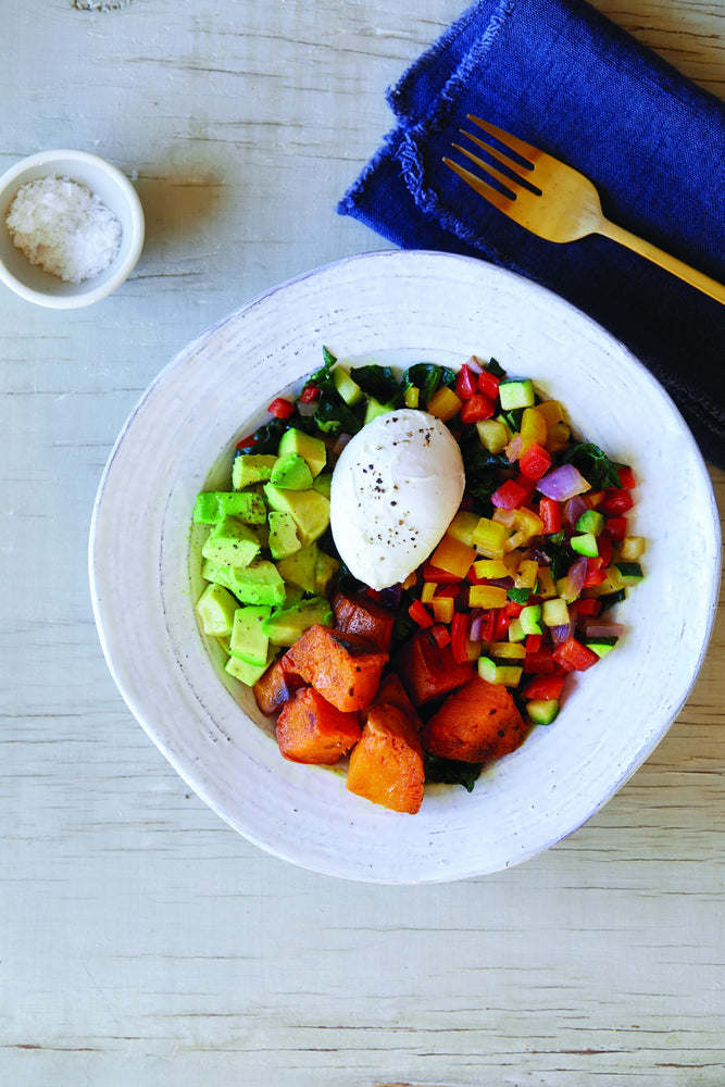 Poached Egg and Veggie Brekkie Bowl