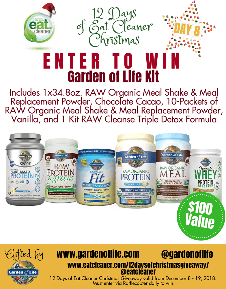 On the Eighth Day of Christmas, Eat Cleaner Gave to Me, a Garden of Life Kit!