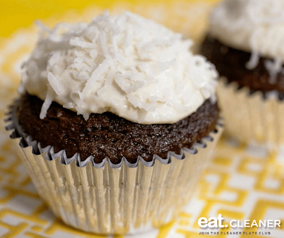 Gluten-Free Dark Chocolate Cupcakes with Cauliflower Cream Cheese Frosting