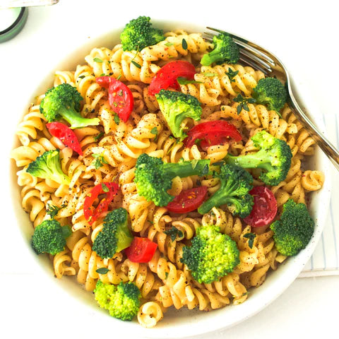 Low Carb High Protein P2eatSmart Mediterranean Pasta Salad