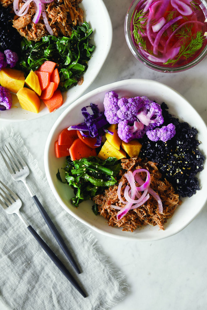 Asian-Spiced Pulled Pork & Greens Bowl