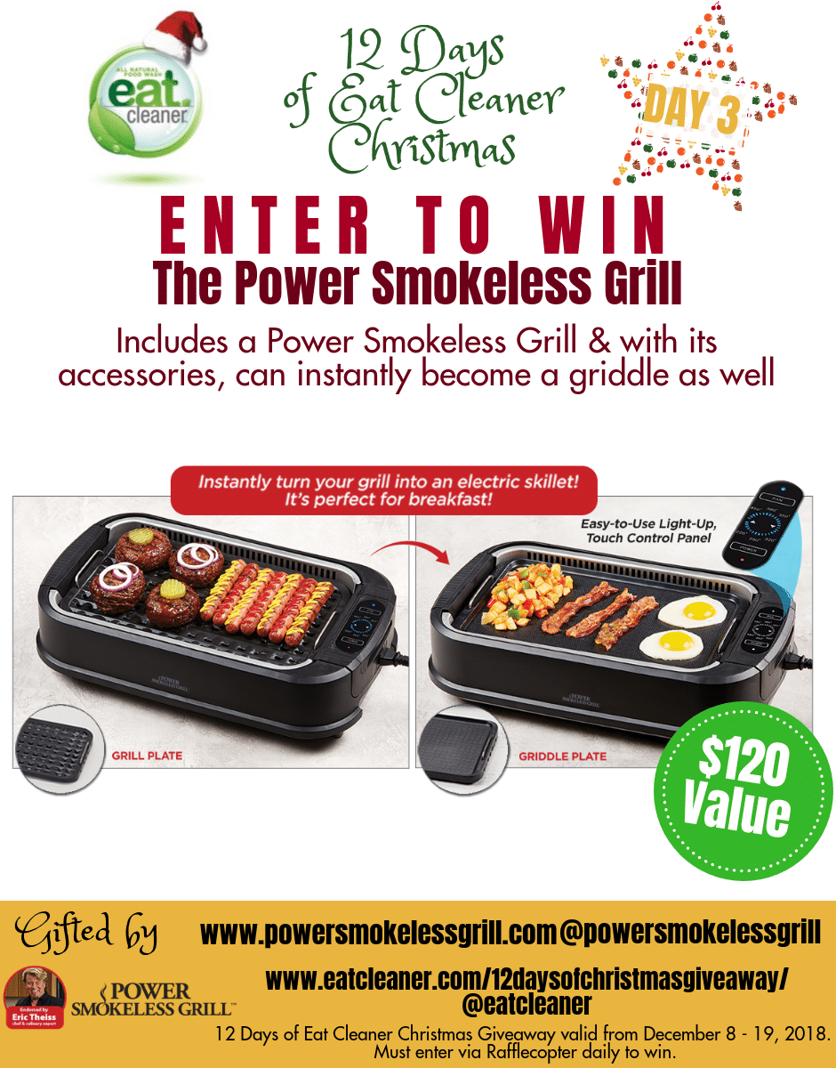 On the third day of Eat Cleaner Christmas - Win a Power Smokeless Grill