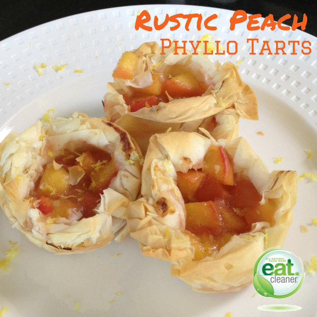 Rustic Peach Phyllo Tarts