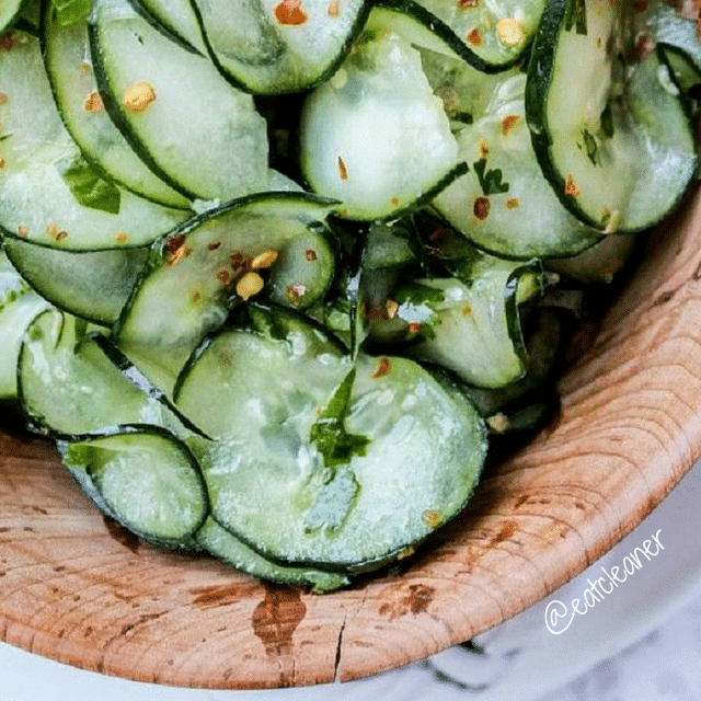 Spicy Cilantro Lime Cucumber Salad