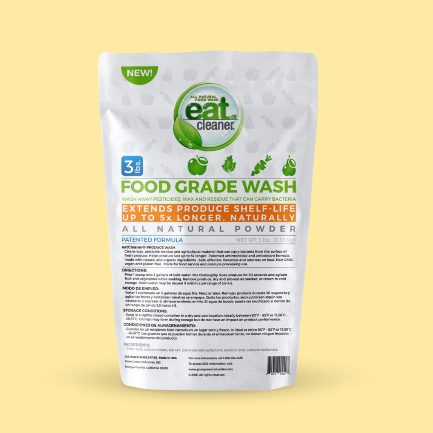 
                  
                    eatCleaner Ultra Concentrate Fruit + Veggie Wash Powder (3 lb. Bag)
                  
                